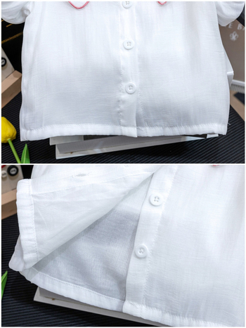 Dječja košulja, korejski stil, 95% pamuka, za djecu od 3 do 8 godina, ljeto