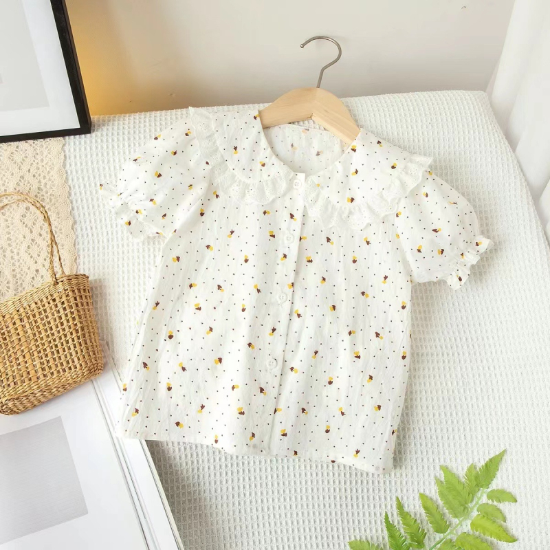 Dječja košulja, korejski stil, 95% pamuka, za djecu od 3 do 8 godina, ljeto