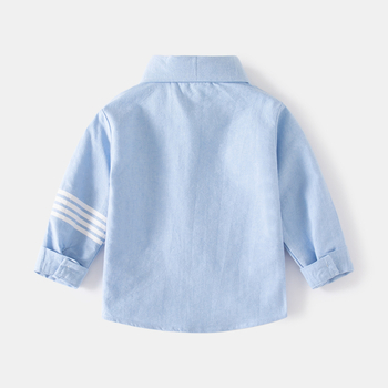 Laste särk reverikraega, 100% puuvill, pikade varrukatega, kevad