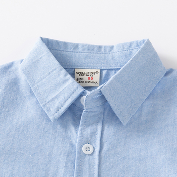 Laste särk reverikraega, 100% puuvill, pikade varrukatega, kevad