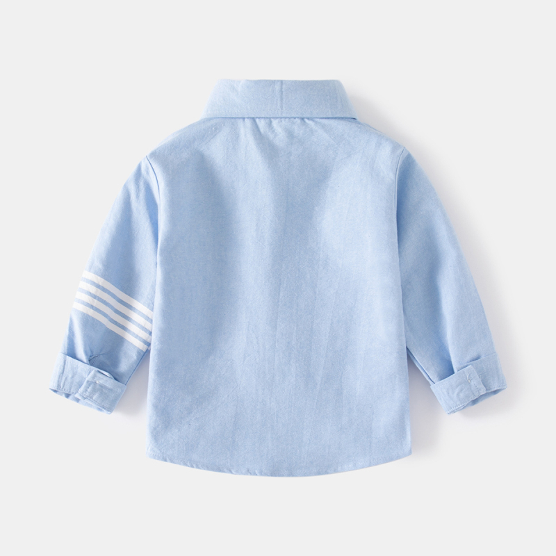 Laste särk reverikraega, 100% puuvill, pikade varrukatega, kevad