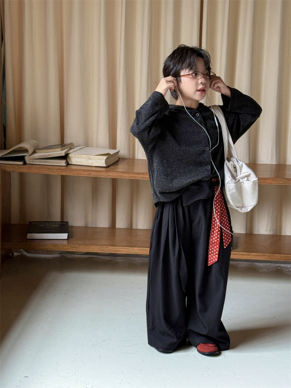 Muški kardigan s kapuljom, korejski stil, dugi rukavi, jesen 2025, šifra 91309