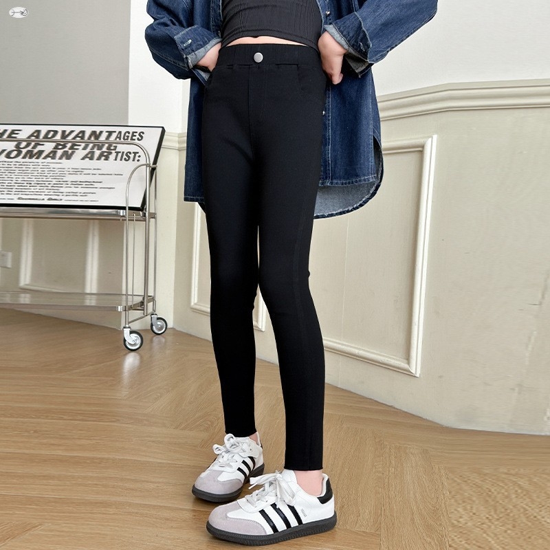 Djevojački denim sako za proljeće i jesen 2025, casual, rever ovratnik, dugi rukavi, jednobojna, smjesa poliester