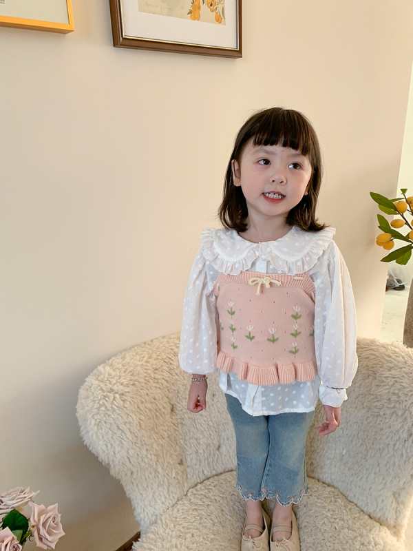 Dječji kostim s hlačama, korejski stil, za uzrast 3–8 godina, dugi rukavi, pamučni materijal