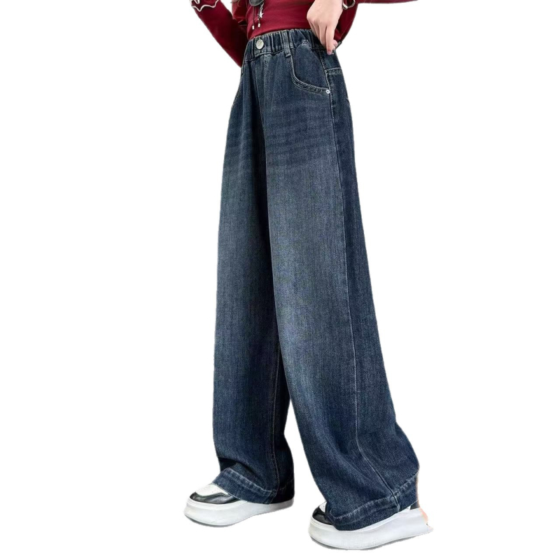 Dječje traperice - korejskog stila, s flis podstavom, srednje visine struka, 78% pamuka, jesen-zima