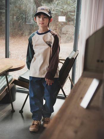 Jeansi pentru copii, croială dreaptă, 99% bumbac, talie medie elastică, uni, toamnă 2025