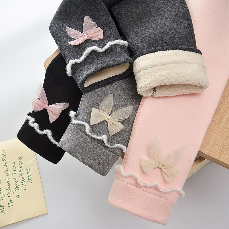 Dječje flis legice u korejskom stilu, visokim pojasom, 95% pamuka