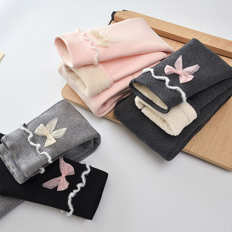 Dječje flis legice u korejskom stilu, visokim pojasom, 95% pamuka