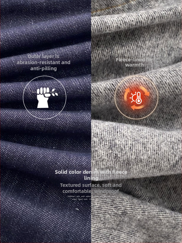 Chlapčenské džínsy s fleecovou výstelkou na zimu, rovný strih, 81% bavlna, Michael