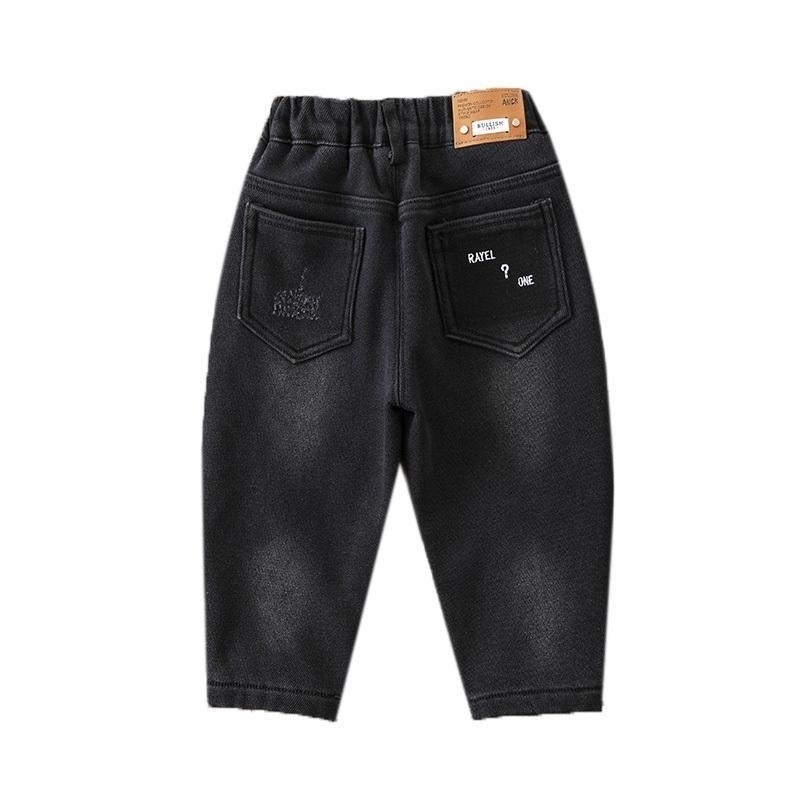 Dječje traperice s flis podstavom, unisex, denim od pamuka i sintetičkih vlakana, debeli i topli, srednja visina struka s elastičnim pojasom, uzrast 3–8 godina