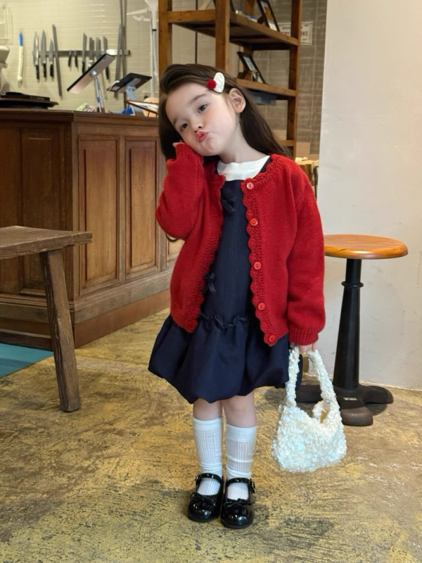 Dječja pamučna haljina s trakama, princeza stil, jednobojni uzorak, podstava od pamuka, jesen 2025