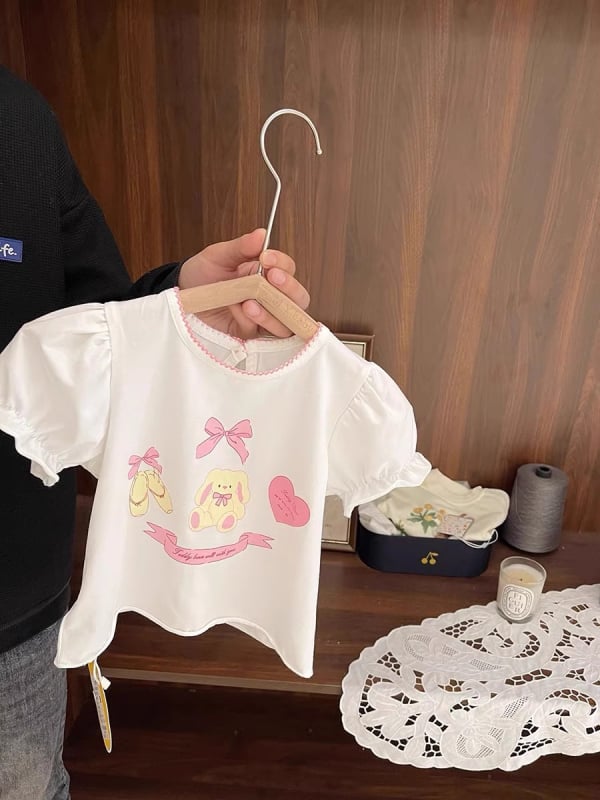 Mergaitėms džinsinė sijonėlis su nėrinių kaspinu, korėjietiško stiliaus, 70% medvilnė, pamušalas 30–50%, 3–8 metų amžiaus, vasara 2024