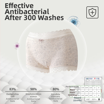 Naistele puuvillast aluspüksid lillemustriga ja pitsilise äärega, mulberry siidist kaunuma vooder, hingavad