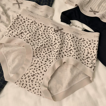 Ženske gaće s srednjim strukom, prozračne pamučne, pletene gaće s pamukovom podstavom na preponi, za sve sezone