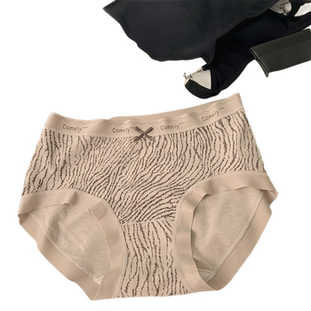 Ženske gaće s srednjim strukom, prozračne pamučne, pletene gaće s pamukovom podstavom na preponi, za sve sezone