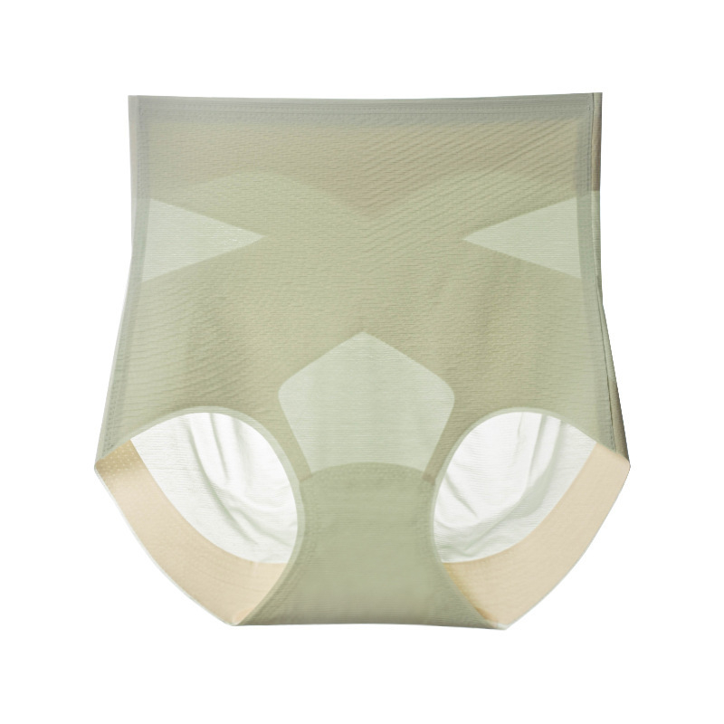 Ženske gaćice s visokim strukom, prozračne Ice Silk, podizanje stražnjice, antibakterijske, podstava prepona od Mulberry svile