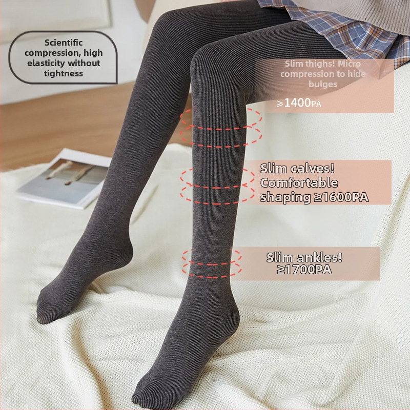 Dámske nohavice s vertikálnymi pruhmi na jar a jeseň, s nohami, bavlnená zmes, fleecová podšívka, žebrované pletené, jednovrstvé