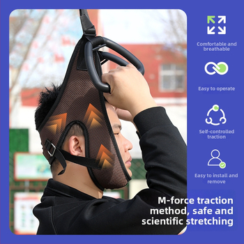 Domáce krčné ťahové pásmo – model 001, oceľová rúrka a PVC, vhodné pre masáž a fitnes, prispôsobiteľné