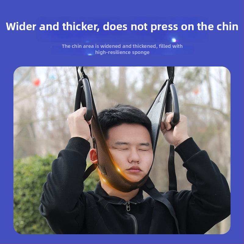 Domáce krčné ťahové pásmo – model 001, oceľová rúrka a PVC, vhodné pre masáž a fitnes, prispôsobiteľné