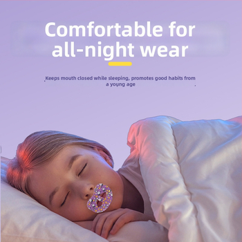Karikatūras plāksteris mutes elpošanas korekcijai miega laikā, bērniem, no neausta auduma, ar pielāgošanas iespējām