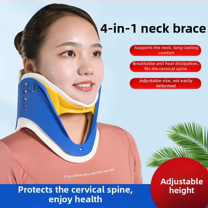 Štyri v jednom krčná trakčná pomôcka – korekcia, imobilizácia krku a fyzioterapia, plastová konštrukcia, 1-ročná záruka