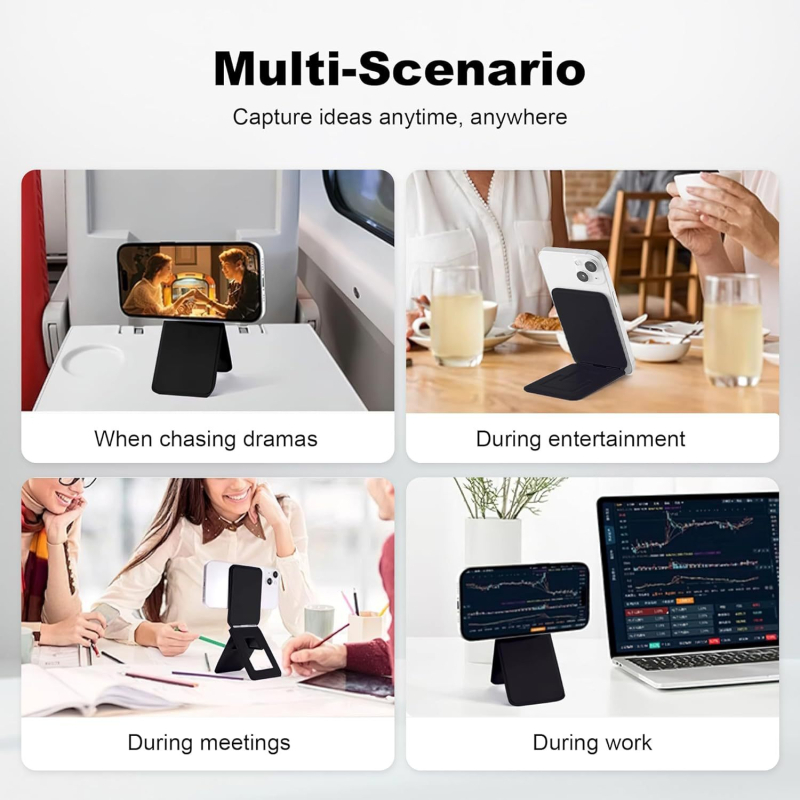 Universali magnetiniai telefono laikikliai — dirbtinė oda, anti-drebulio funkcija, paprastas stilius, palaiko pritaikymą