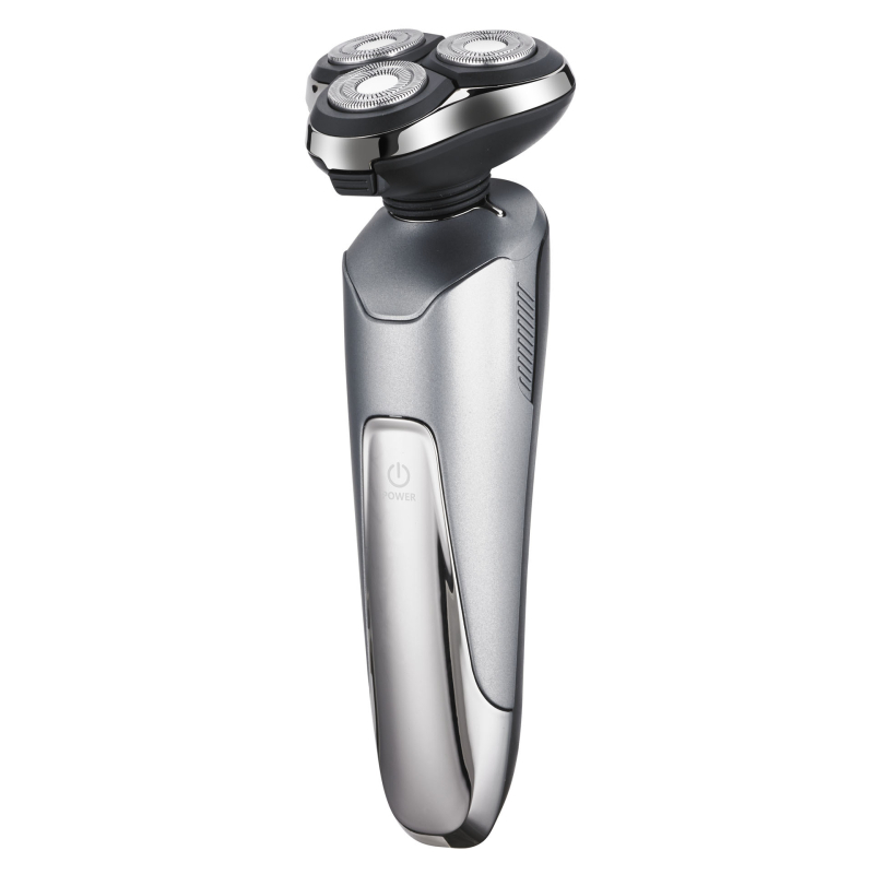 Aparat de ras electric cu trimmer pentru nas încorporat — încărcare USB, cap rotativ cu 3 lame, utilizare umedă și uscată, afișaj LED