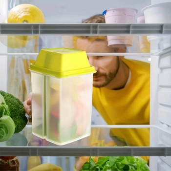 Пластмасова кутия за кухненско съхранение - хранителен клас, квадратна форма, 1–2 л, подходяща за кисели краставички и зърна