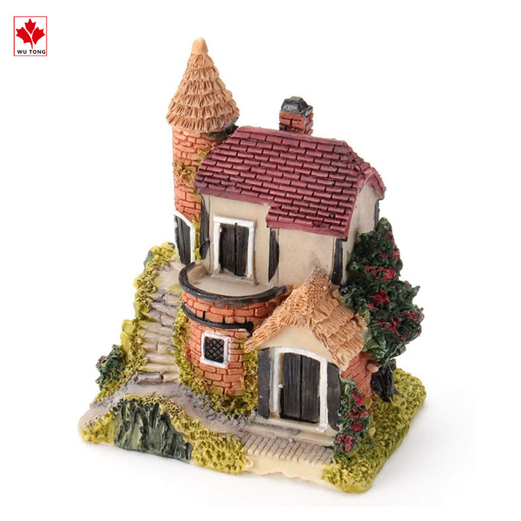 Stolni ukras od smole — europski stil, vintage vila i dvorac, mikro krajolik, moderni minimalistički dizajn