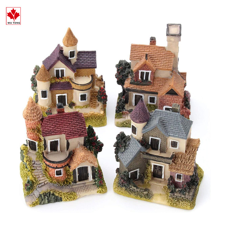 Stolni ukras od smole — europski stil, vintage vila i dvorac, mikro krajolik, moderni minimalistički dizajn