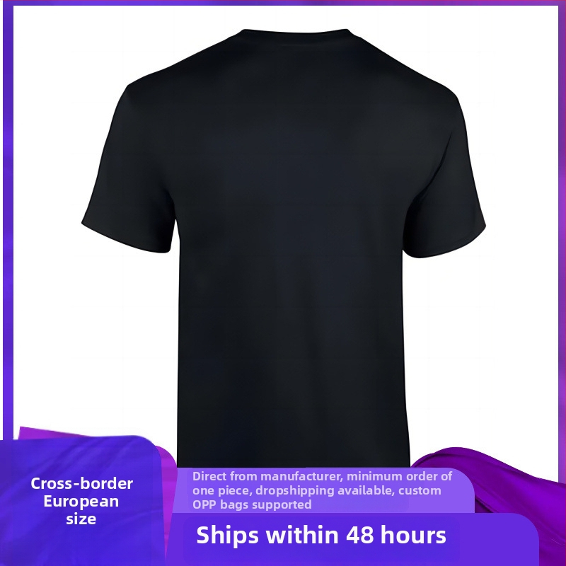 Majica od 100% pamuka s printom slova, retro umjetnički vintage stil, okrugli izrez, kratki rukavi