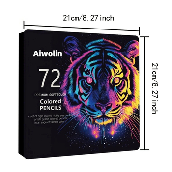 Lc-stationery Комплект за рисуване с моливи в дървена кутия и метални моливи