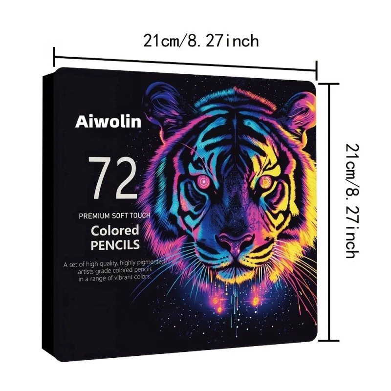 Lc-stationery Комплект за рисуване с моливи в дървена кутия и метални моливи