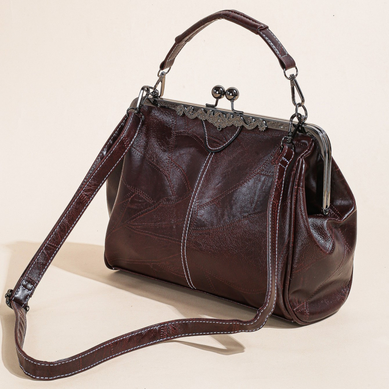 Moteriška PU rankinė per petį su užraktu, mini kvadrato forma, horizontalaus stiliaus