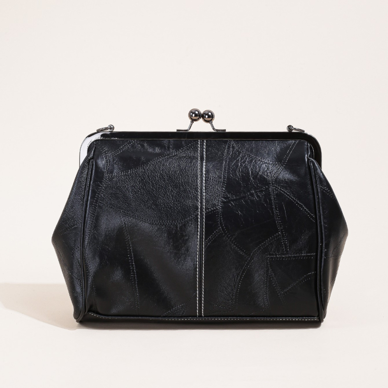 Moteriška PU rankinė per petį su užraktu, mini kvadrato forma, horizontalaus stiliaus