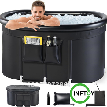 Ovalus ledo vonios kibiras suaugusiems, PVC, 4 kg, 0,5 mm storis