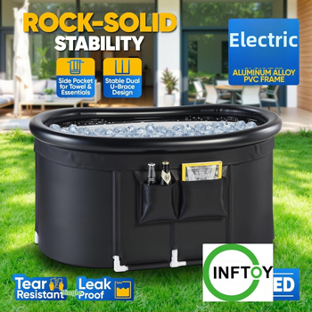 Ovalus ledo vonios kibiras suaugusiems, PVC, 4 kg, 0,5 mm storis