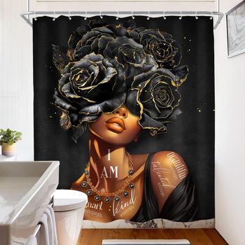 Dušo užuolaida iš poliesterio, šiuolaikinio minimalistinio stiliaus, spausdintas dizainas, pritaikymas