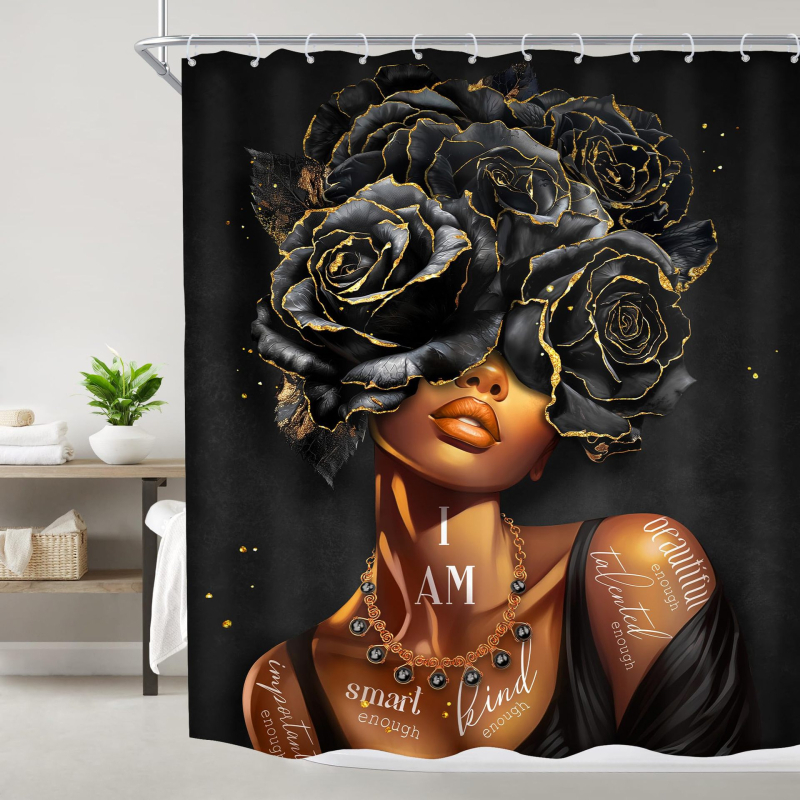 Dušo užuolaida iš poliesterio, šiuolaikinio minimalistinio stiliaus, spausdintas dizainas, pritaikymas