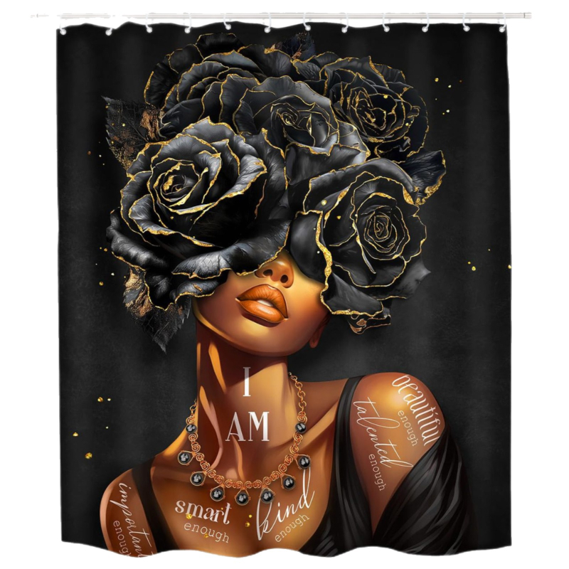 Dušo užuolaida iš poliesterio, šiuolaikinio minimalistinio stiliaus, spausdintas dizainas, pritaikymas