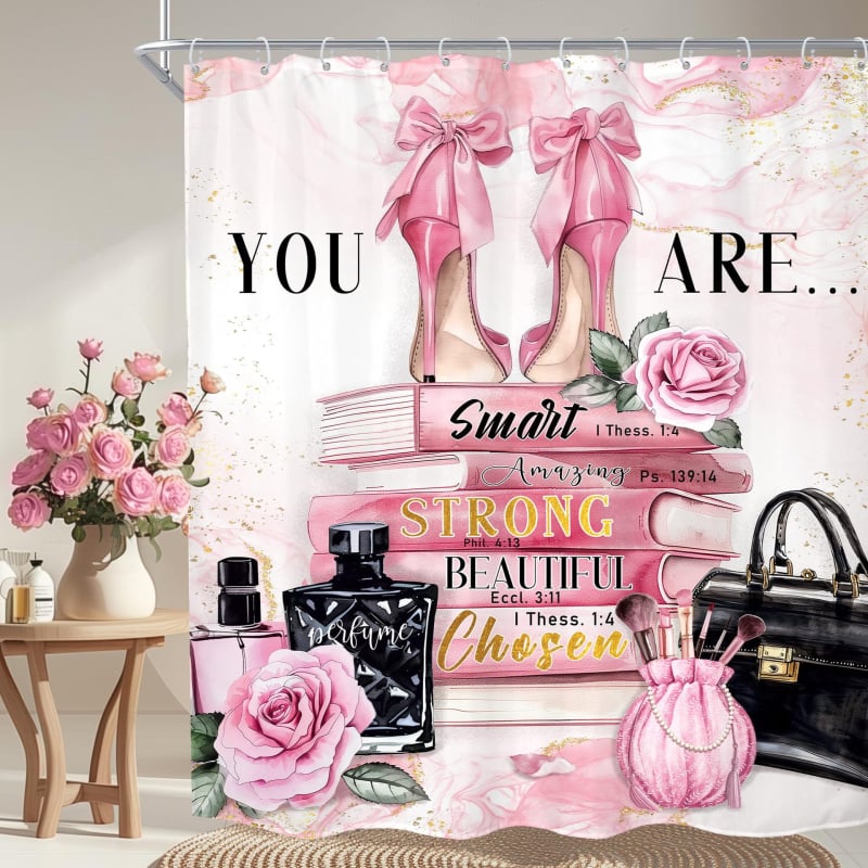 Dušo užuolaida iš poliesterio, šiuolaikinio minimalistinio stiliaus, spausdintas dizainas, pritaikymas