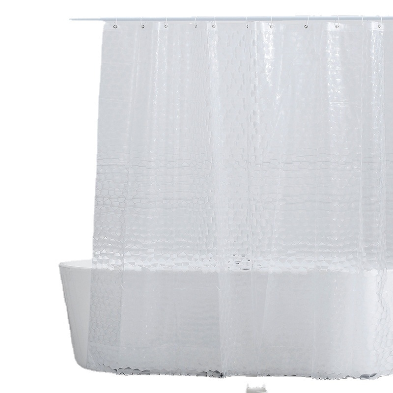 Dušo užuolaidė iš EVA, 3D geometrinis raštas, paprastas ir šiuolaikiškas stilius, pritaikymas galimas