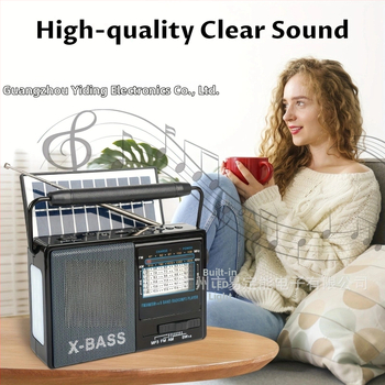 M-116BT Daugiabangis trumpųjų bangų radijo su USB, MP3, LED šviesa, 1000–1999 mAh baterija