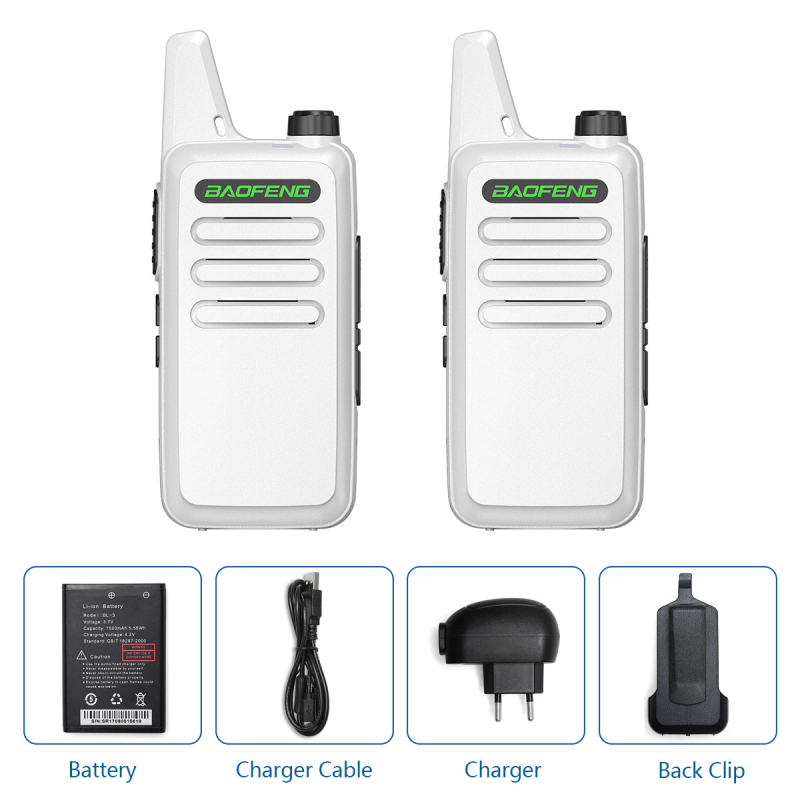 Baofeng BF-T20D рация, 30 канала, обхват 1,5–3 км, литиева батерия, USB директно зареждане, инженерно предназначена за строителни обекти