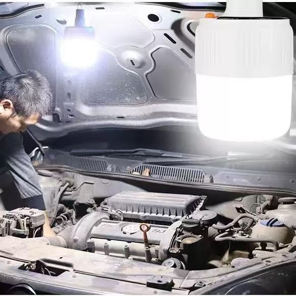 Bec LED solar reîncărcabil, cu telecomandă, cu soclu E14, IP44, 50 lm, baterie litiu încorporată