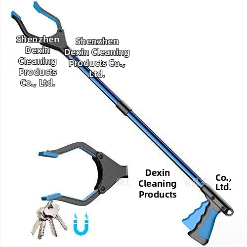 Dexin rokas graberis atkritumiem, viegls, ultra garš sasniedzamības garums, metāla un plastmasas konstrukcija