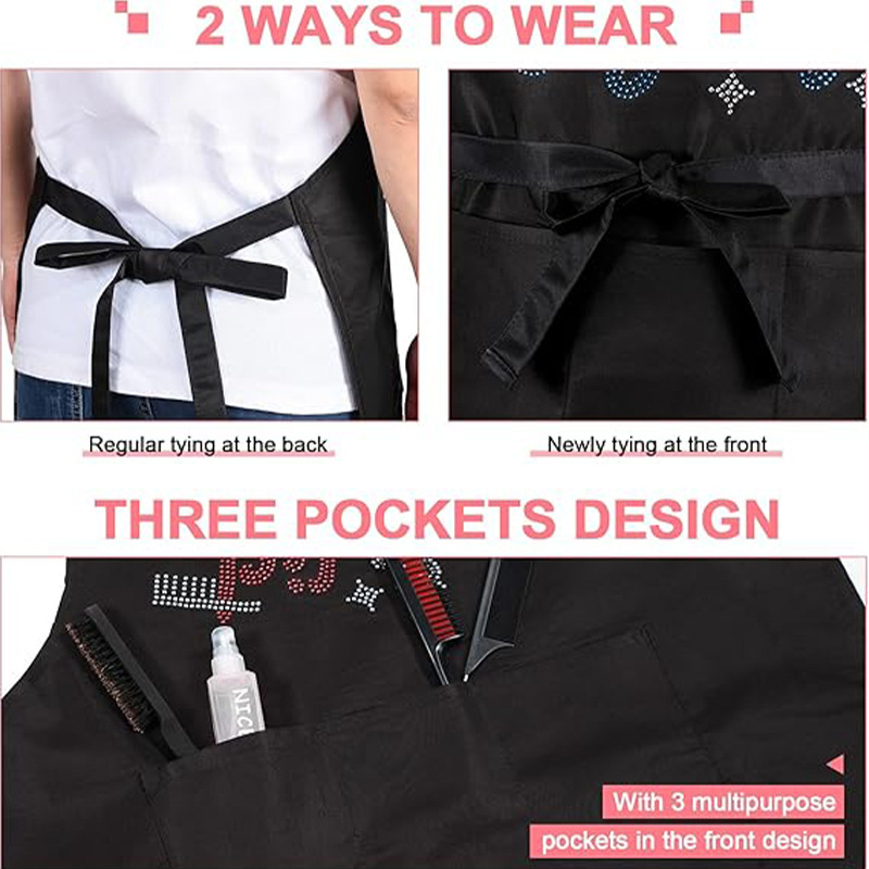 Șorț fără mâneci din poliester pentru coafură/frizerie, anti-murdărire, stil modern minimalist