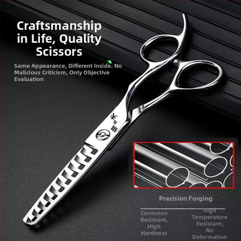 Jifu matu retināšanas šķēres, 50% retināšana, 10 zobu, svars 0,1 kg