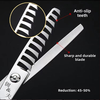 Jifu matu retināšanas šķēres, 50% retināšana, 10 zobu, svars 0,1 kg