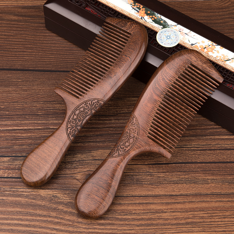 Palace Carpenter дървен гребен от сандалово дърво и розово дърво  
– антистатичен гребен, подходящ за подарък за рожден ден и за бизнес подаръци